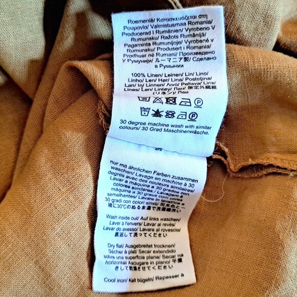 CELTIC & CO Linen Button Detail Top, goldenrod, sz 12 - Picture 9 of 10